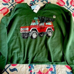 Ford Christmas sweater cropped
